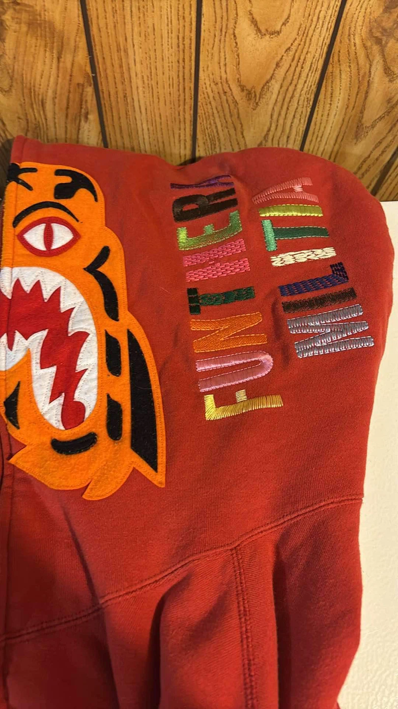 BAPE Red Camo Shark Full Zip Hoodie - photo 5