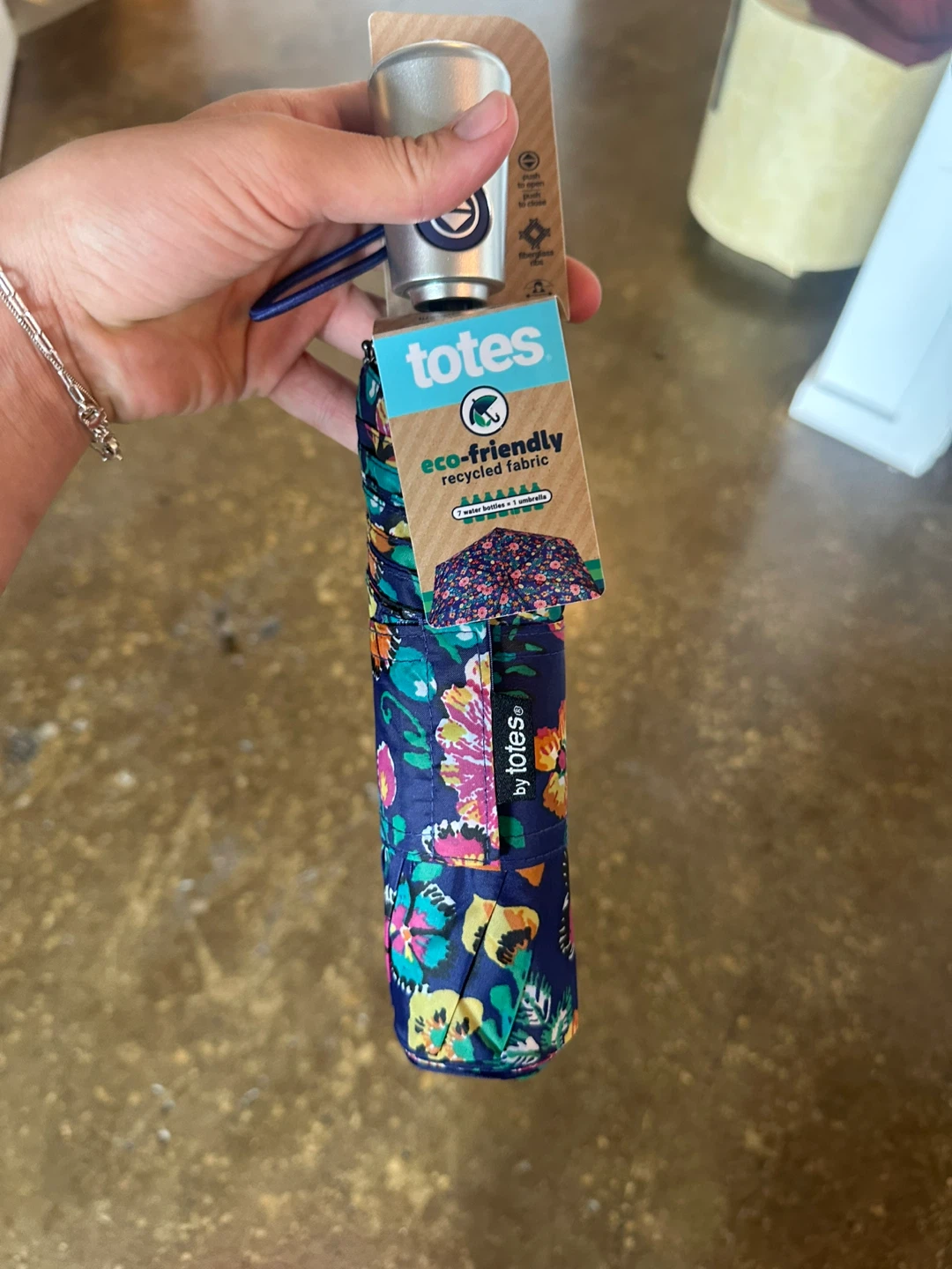 FREE Totes Eco-Friendly Floral Umbrella