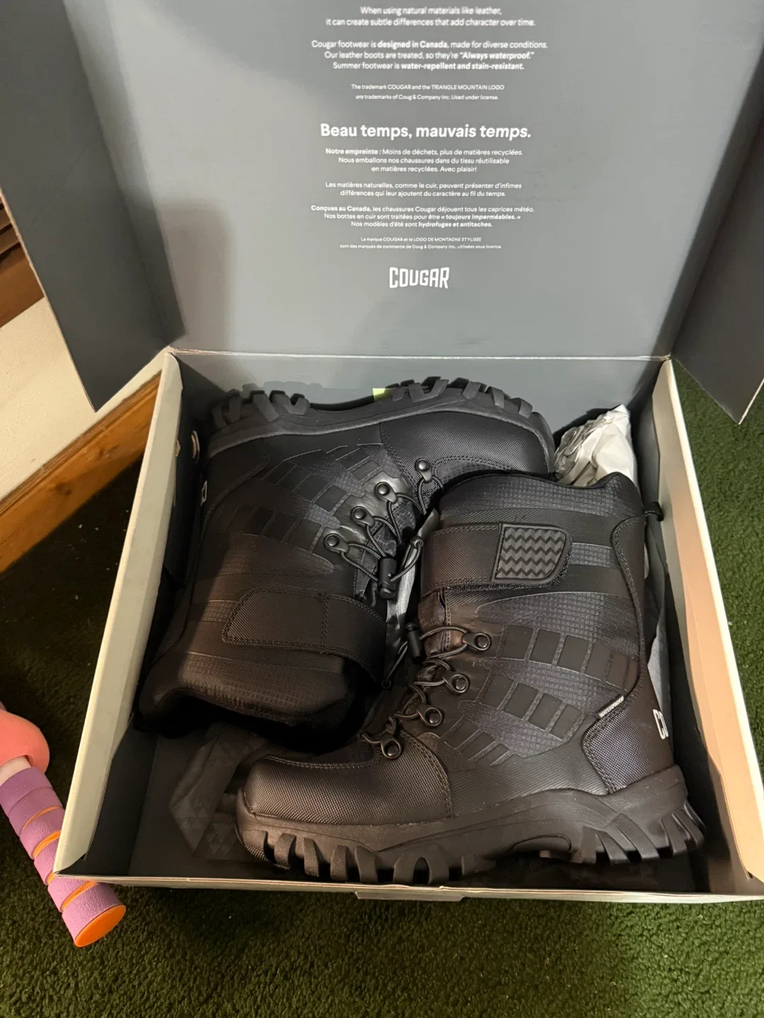 Cougar Black Waterproof Boots - Size 5 image indicator(2)