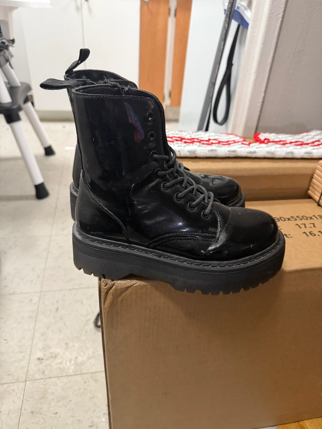 Black Platform Ankle Boots
