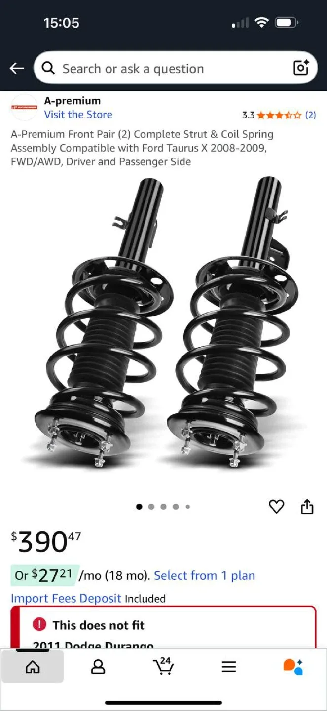 A-Premium Front Strut & Coil Spring Assembly – Pair thumbnail