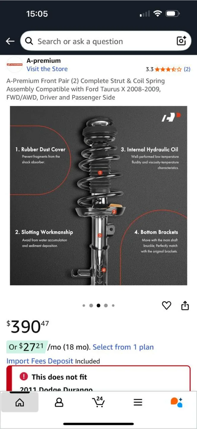 A-Premium Front Strut & Coil Spring Assembly – Pair image indicator(2)