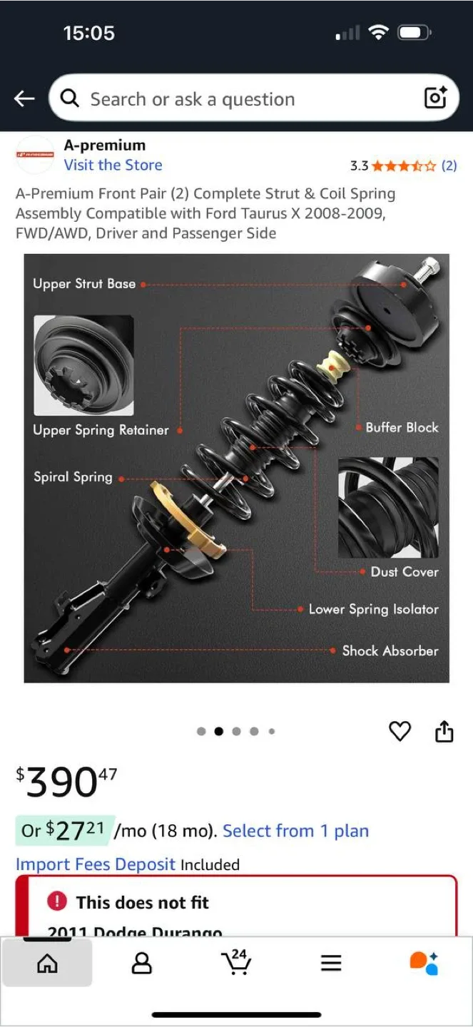 A-Premium Front Strut & Coil Spring Assembly – Pair image indicator(3)