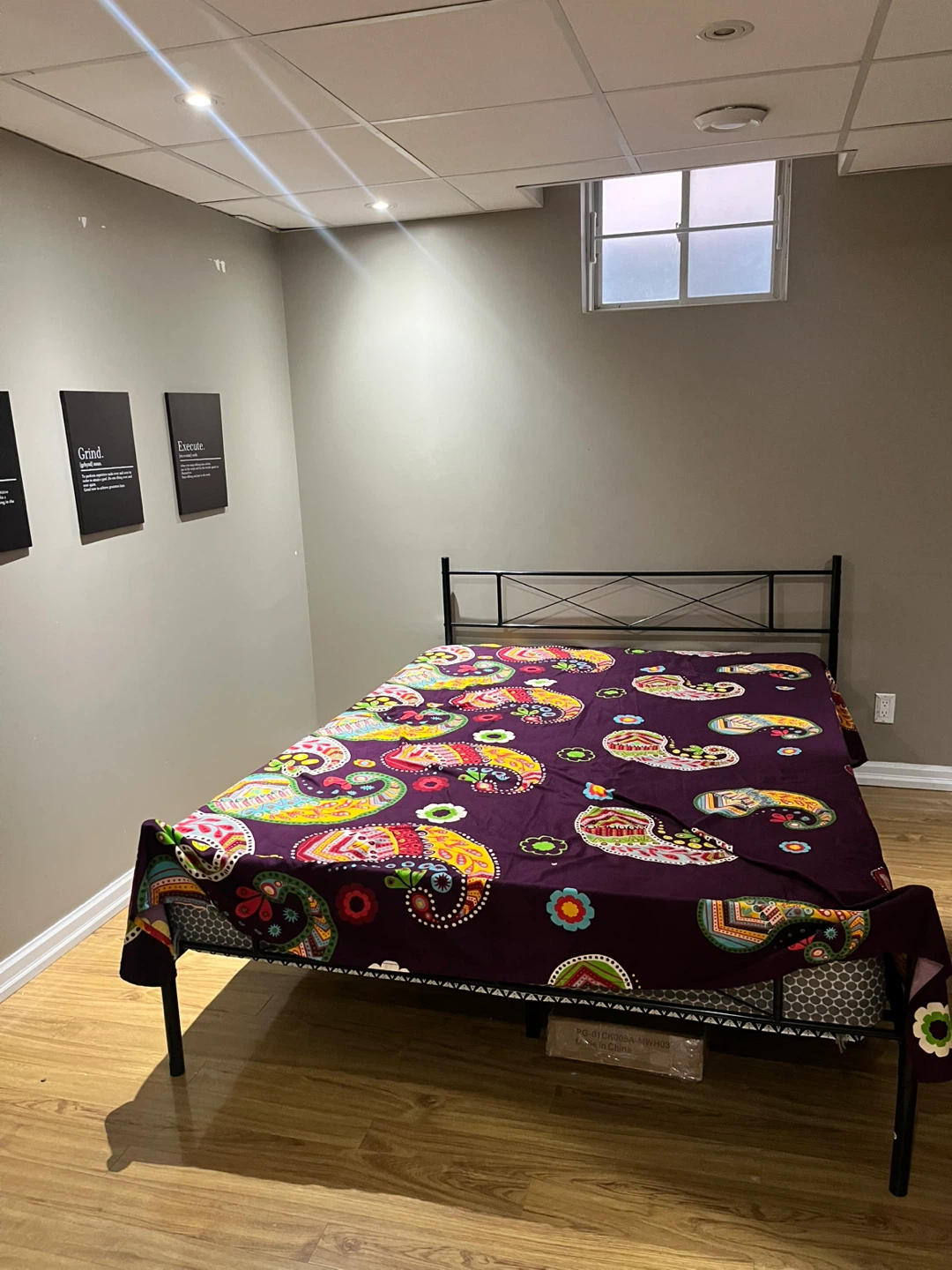 Queen Metal Bed frame with Mattress