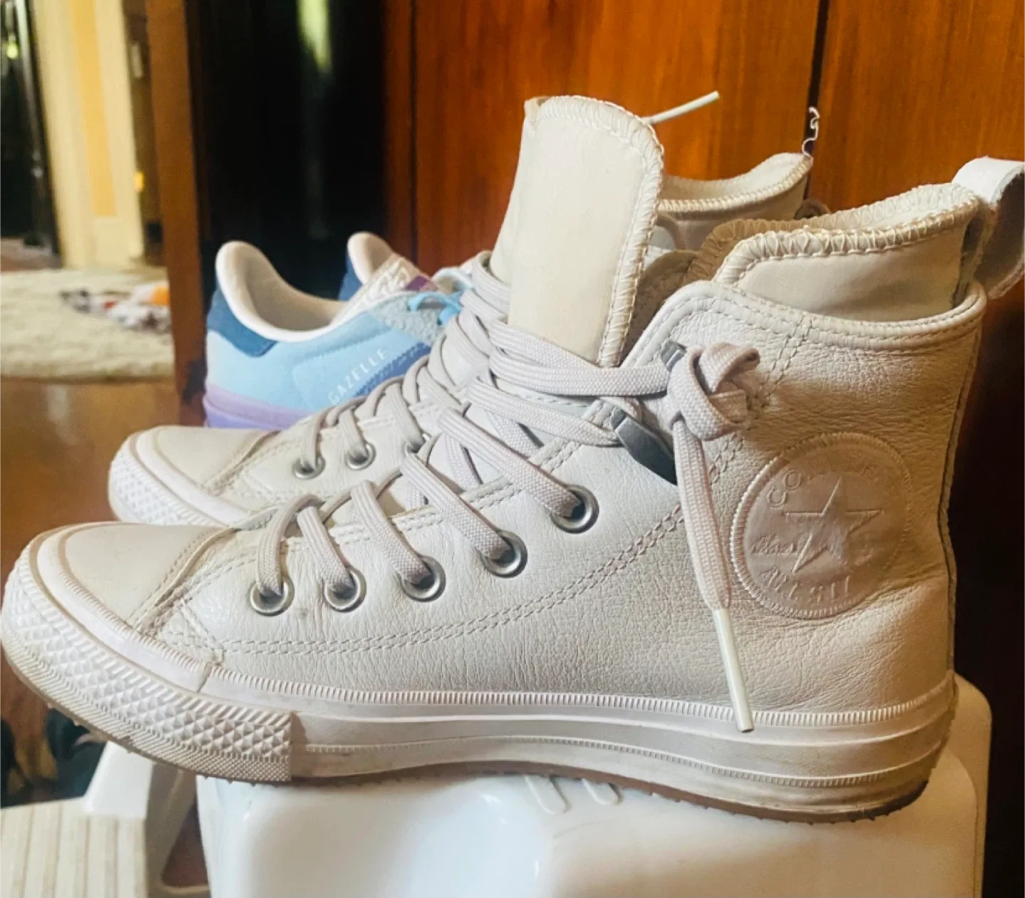 Converse All Star High Top Leather Sneakers thumbnail