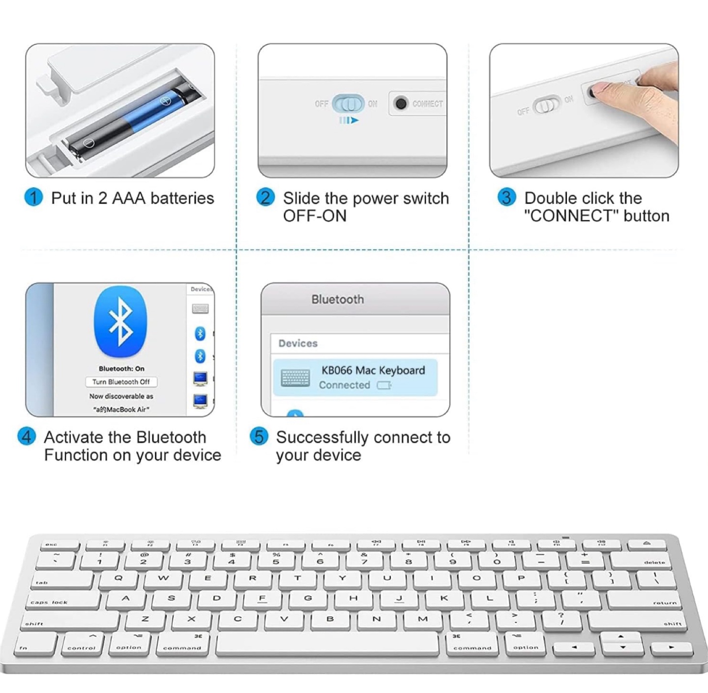 Mac Wireless Keyboard - Silver - photo 2