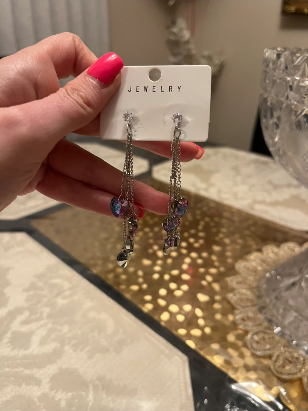 Swarovski Crystal Heart Earrings - photo 2