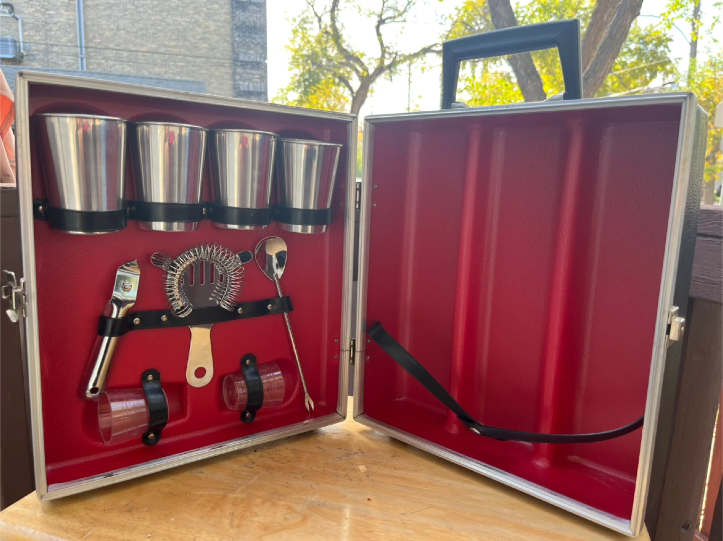 Portable Cocktail Set with Carrying Case