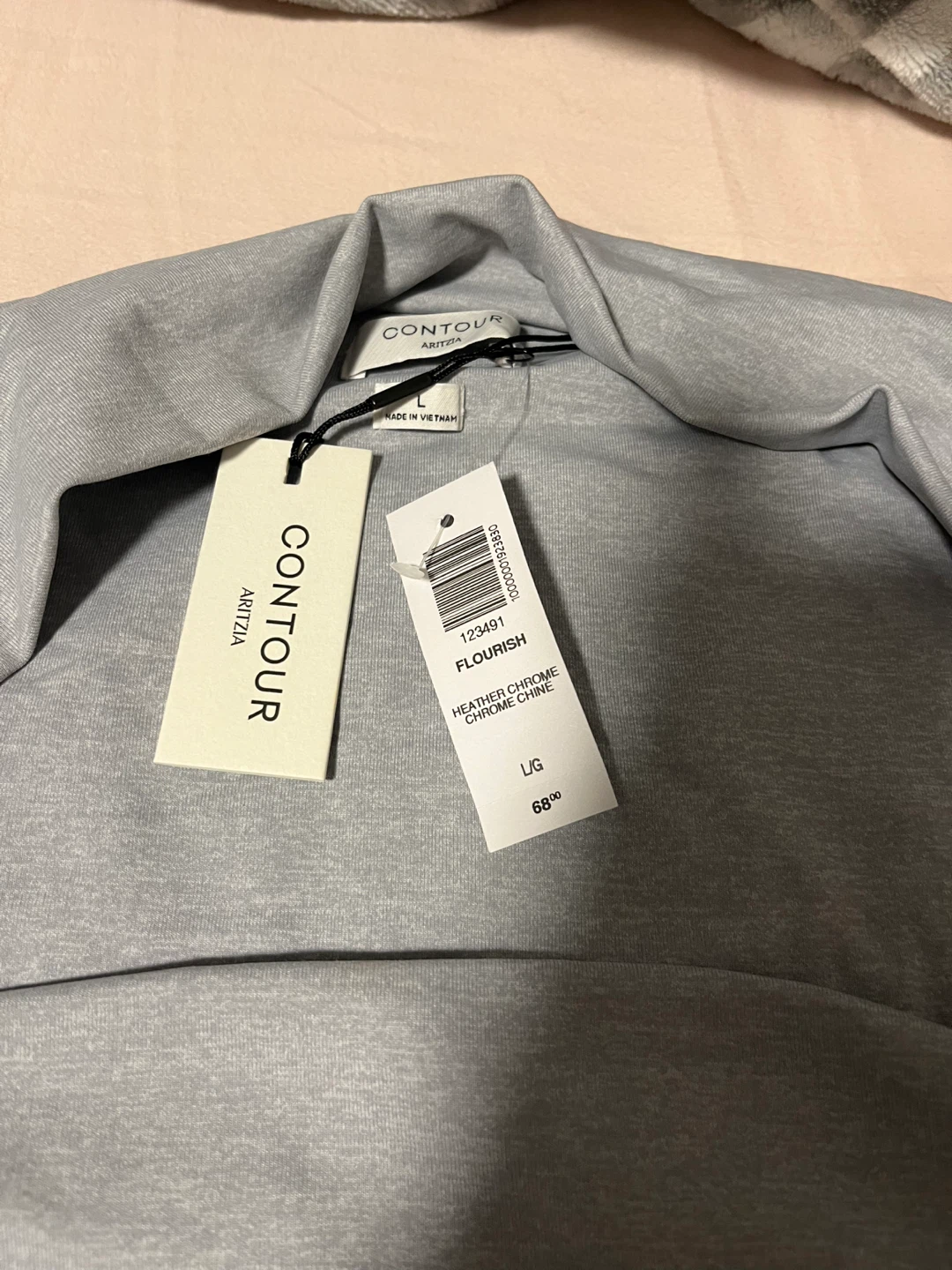 Aritzia Contour Bodysuit - Heather Chrome, Size L - New - photo 2