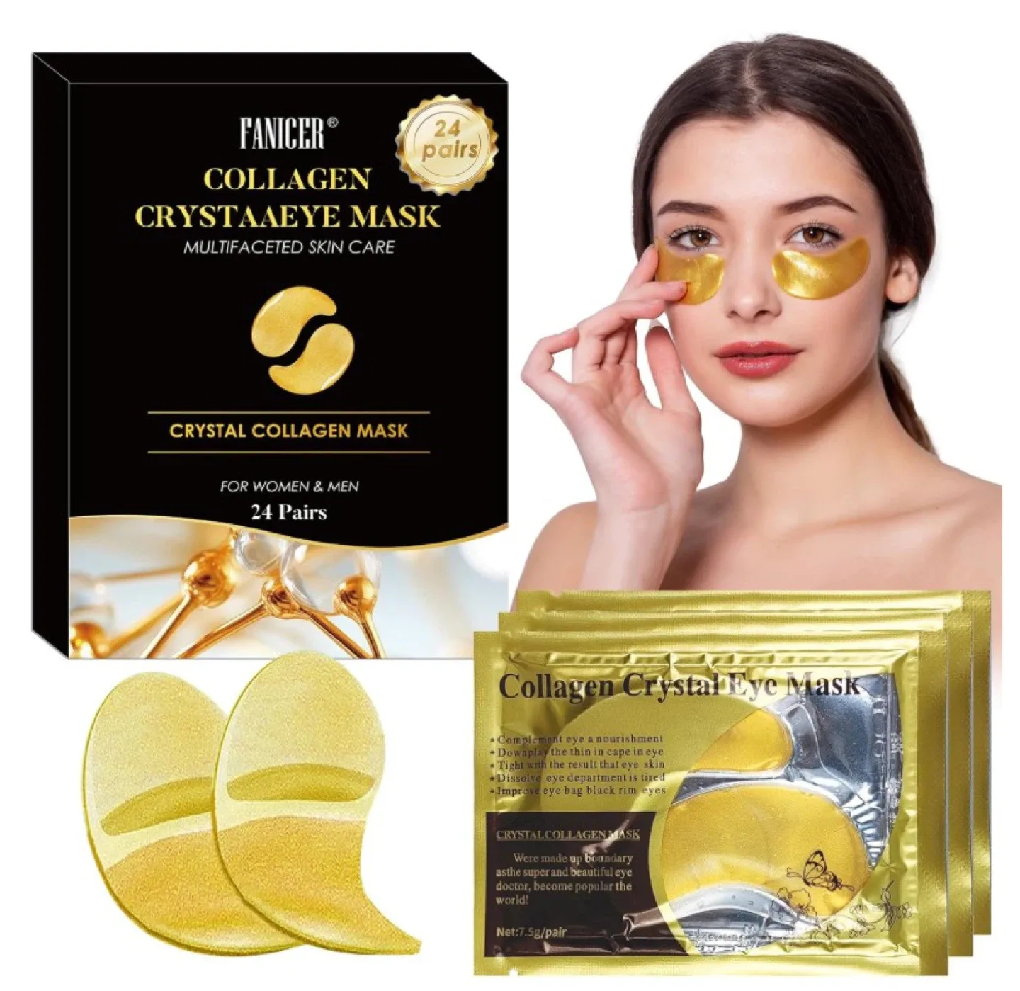 *SEALED* 24 Pairs Under Eye Collagen Wrinkle Patches thumbnail