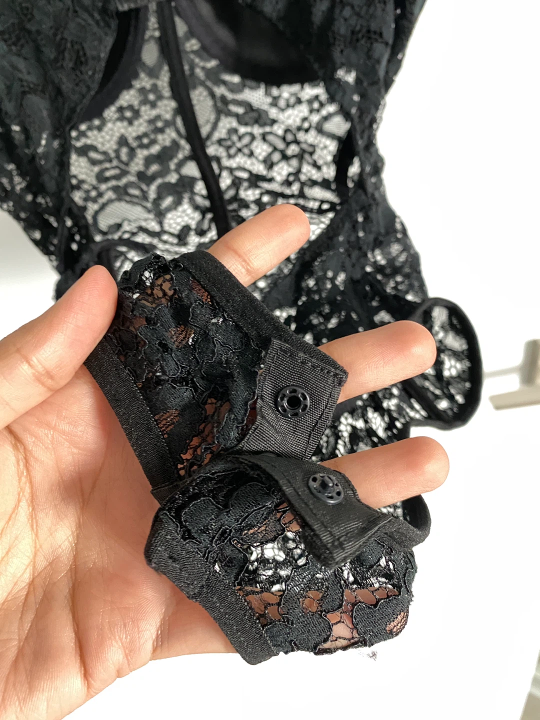 Black Lace Corset Teddy suit - photo 4