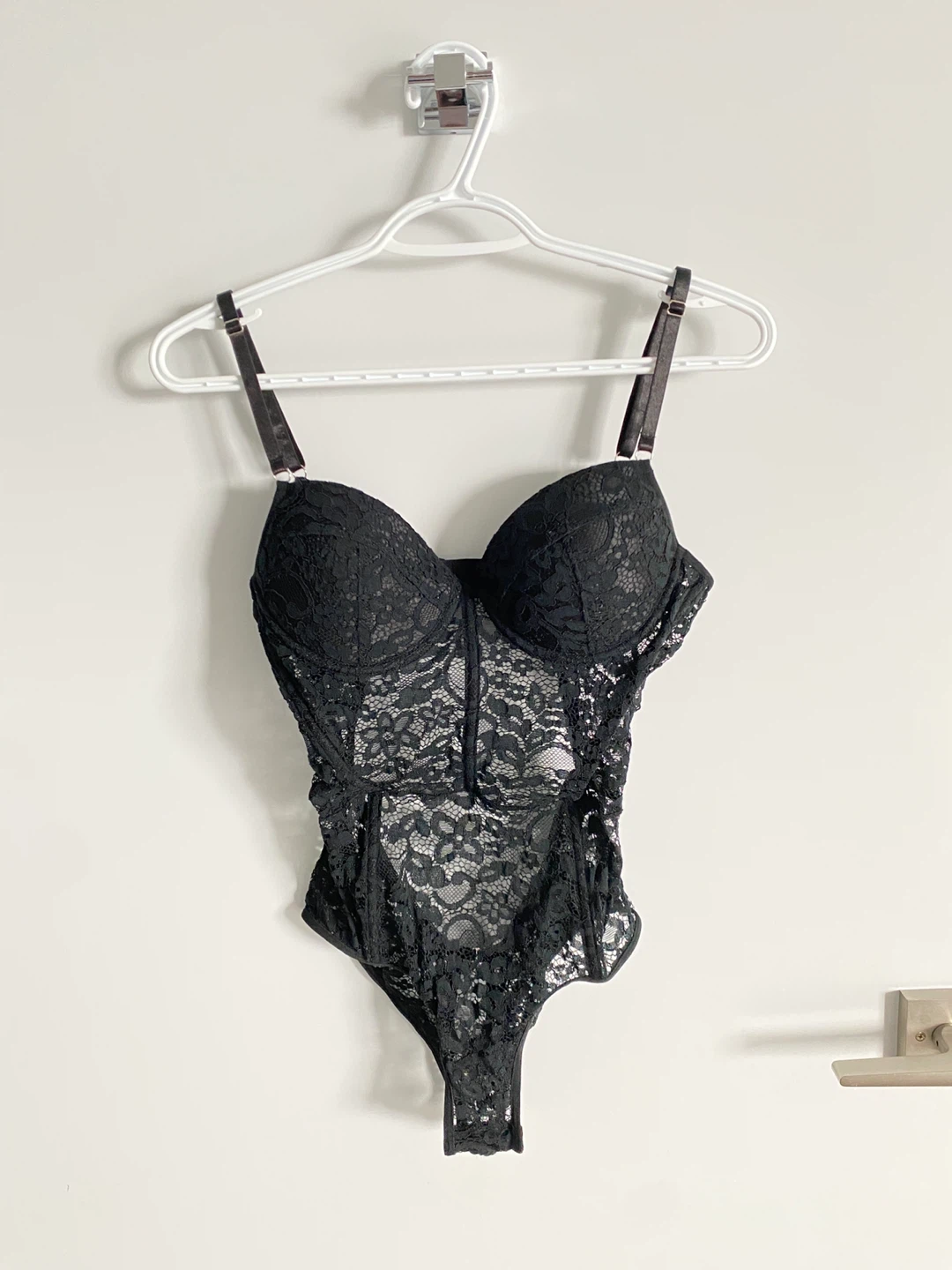 Black Lace Corset Teddy suit
