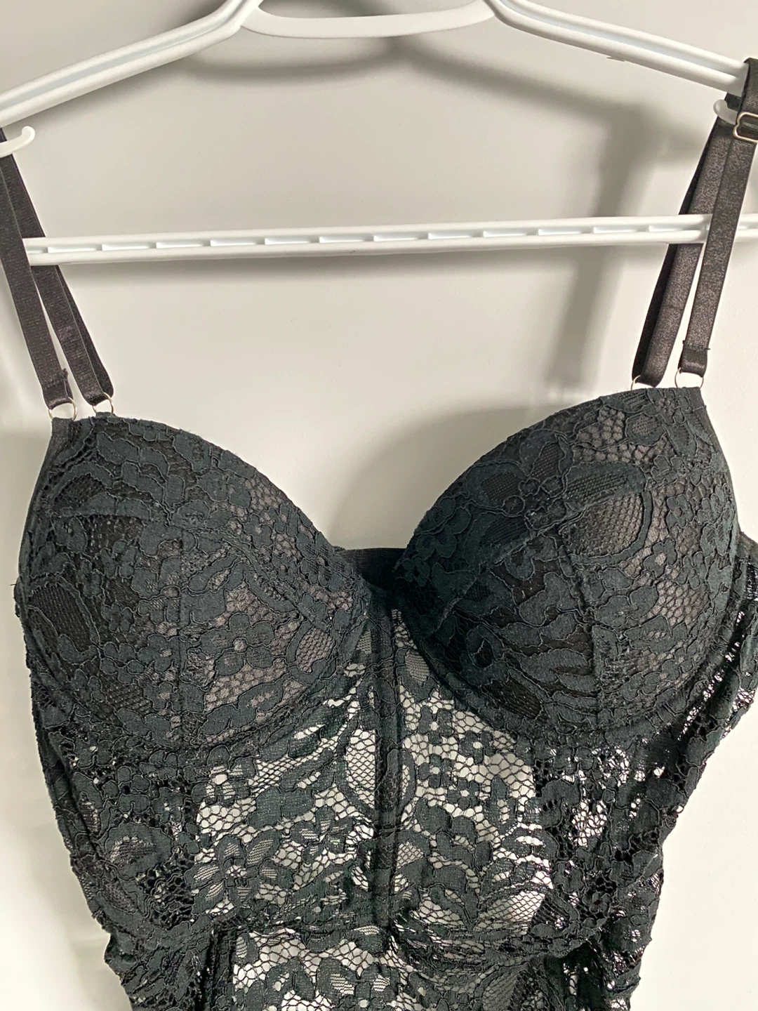 Black Lace Corset Teddy suit - photo 3
