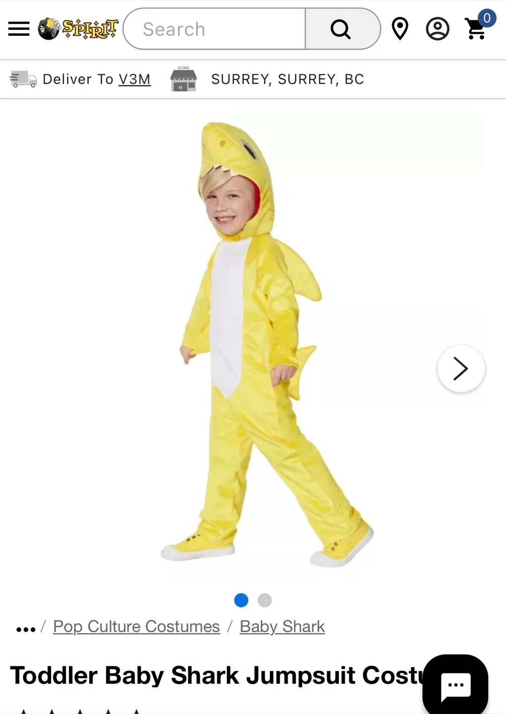 Nickelodeon Baby Shark Costume - Size 3-4T image indicator(7)