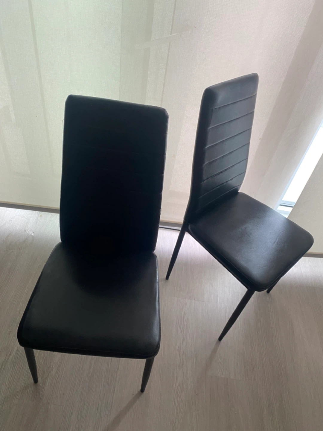 Set of 2 Black Dining Chairs - photo 4