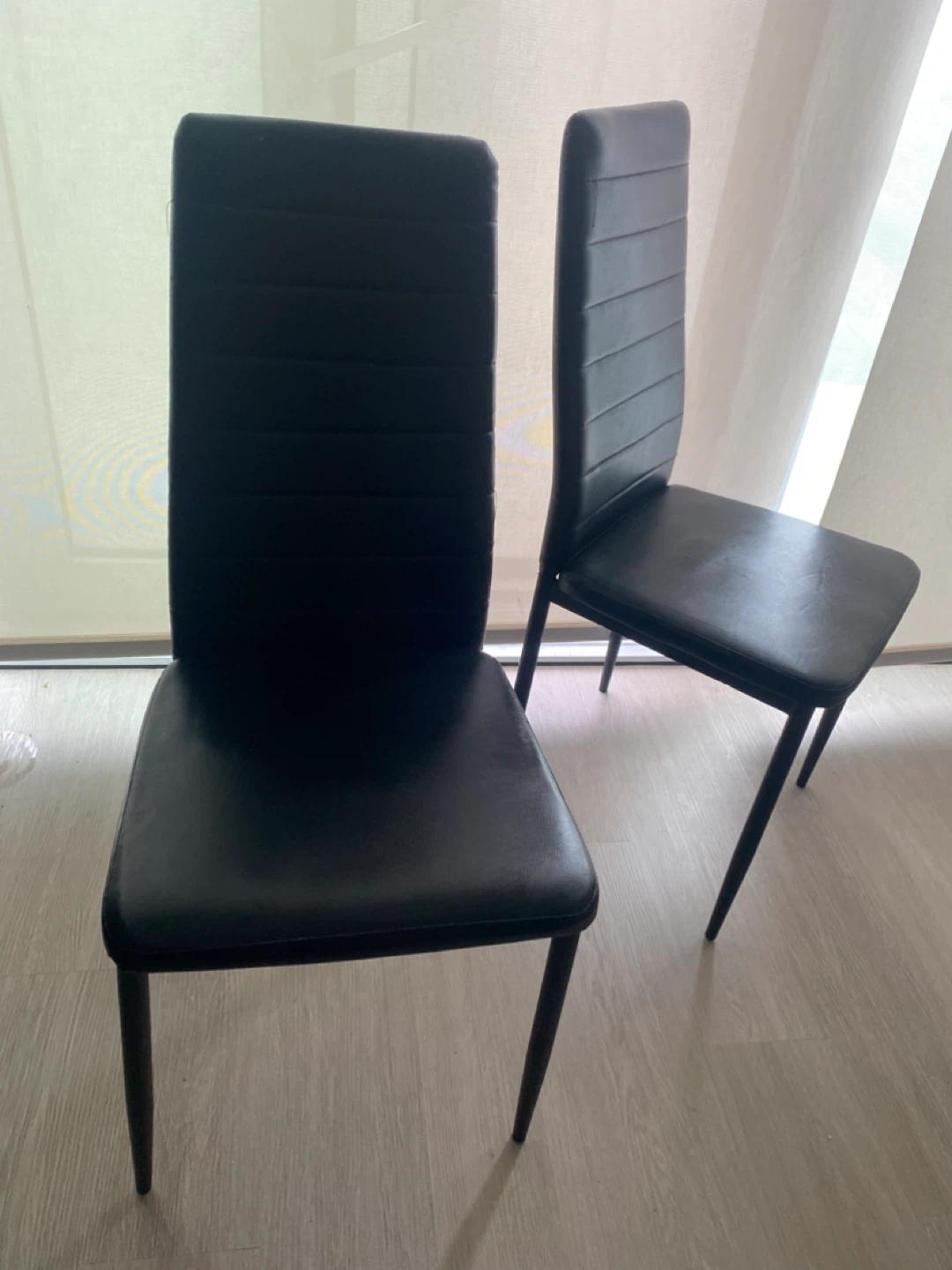 Set of 2 Black Dining Chairs - photo 3