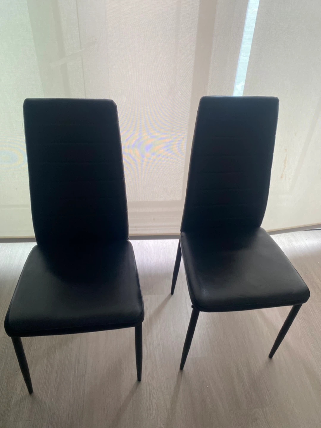 Set of 2 Black Dining Chairs