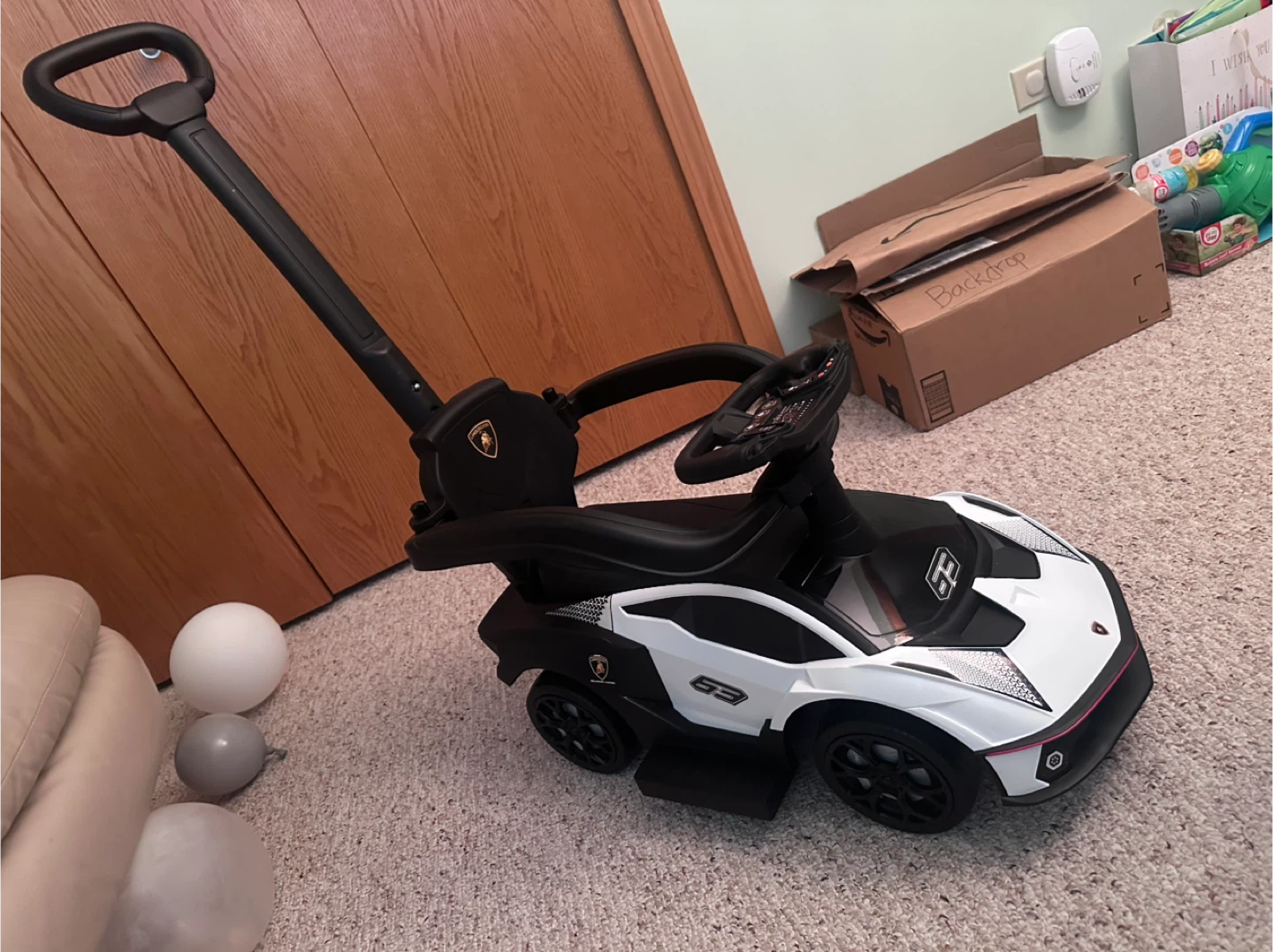 Lamborghini Aosom 2-in-1 Ride On Push Car for Toddlers - photo 2