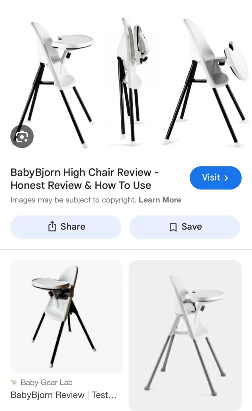 BabyBjorn High Chair - White/Black image indicator(2)