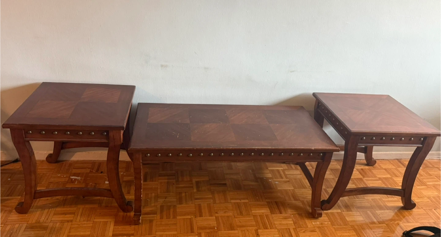 Coffee Table and End Tables Set - Wood