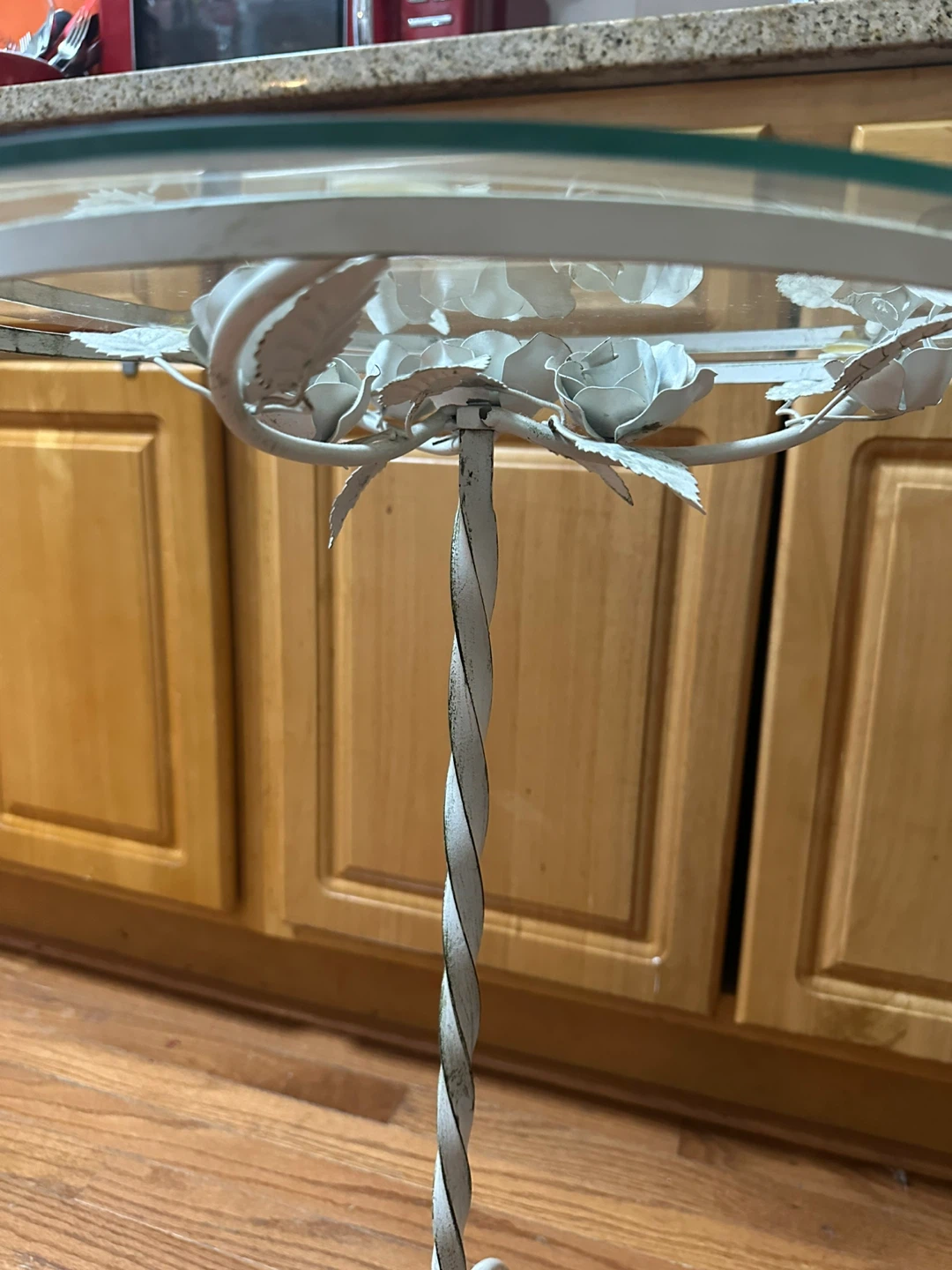Glass Top Metal Accent Table - photo 4