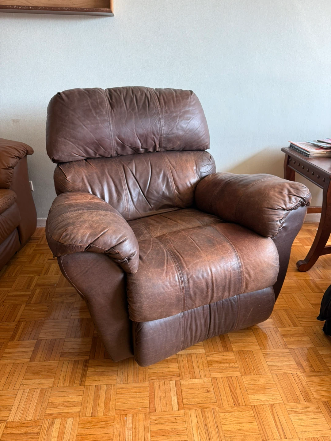 Brown Leather Recliner Chair