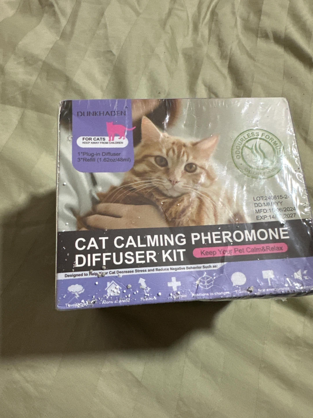 Dunkhaden Cat Calming Pheromone Diffuser Kit - New!