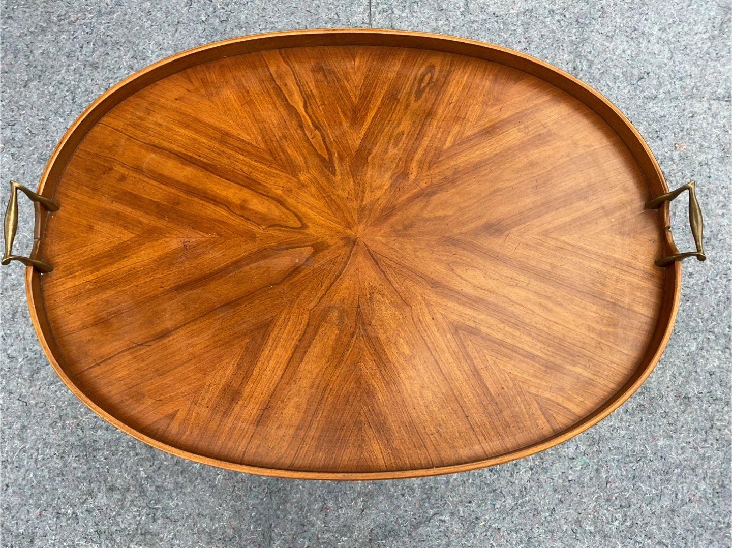 MAHOGANY OVAL SERVING TABLE BY DREXEL FURNITURE - photo 2
