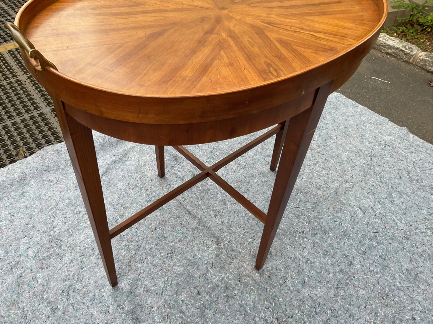 MAHOGANY OVAL SERVING TABLE BY DREXEL FURNITURE - photo 5