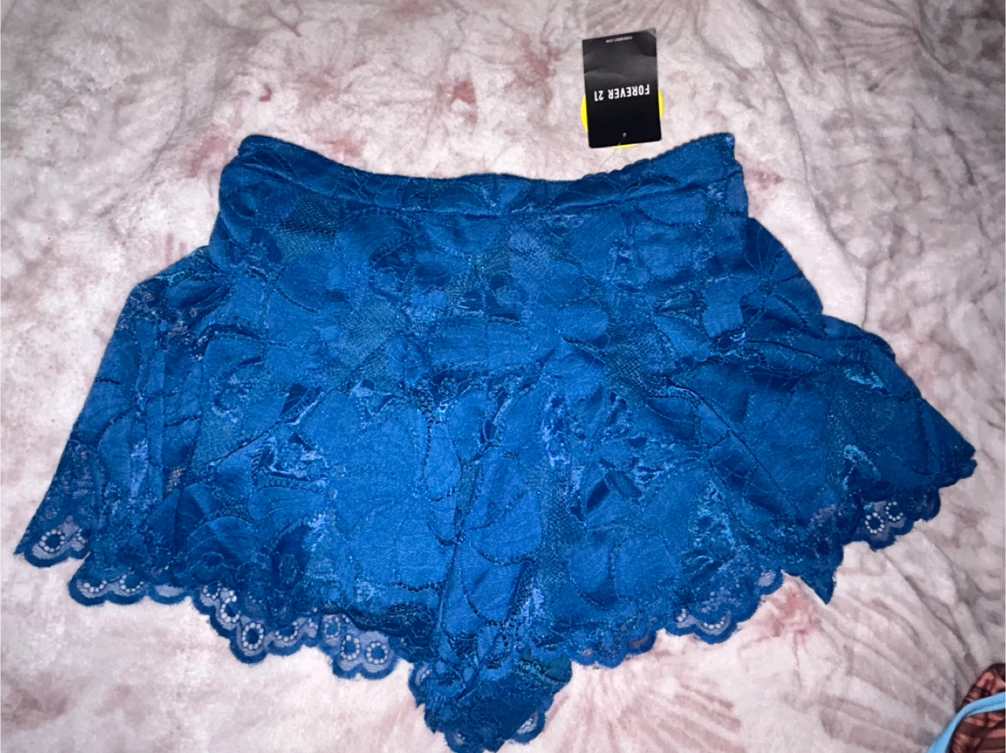 Blue Lace Shorts