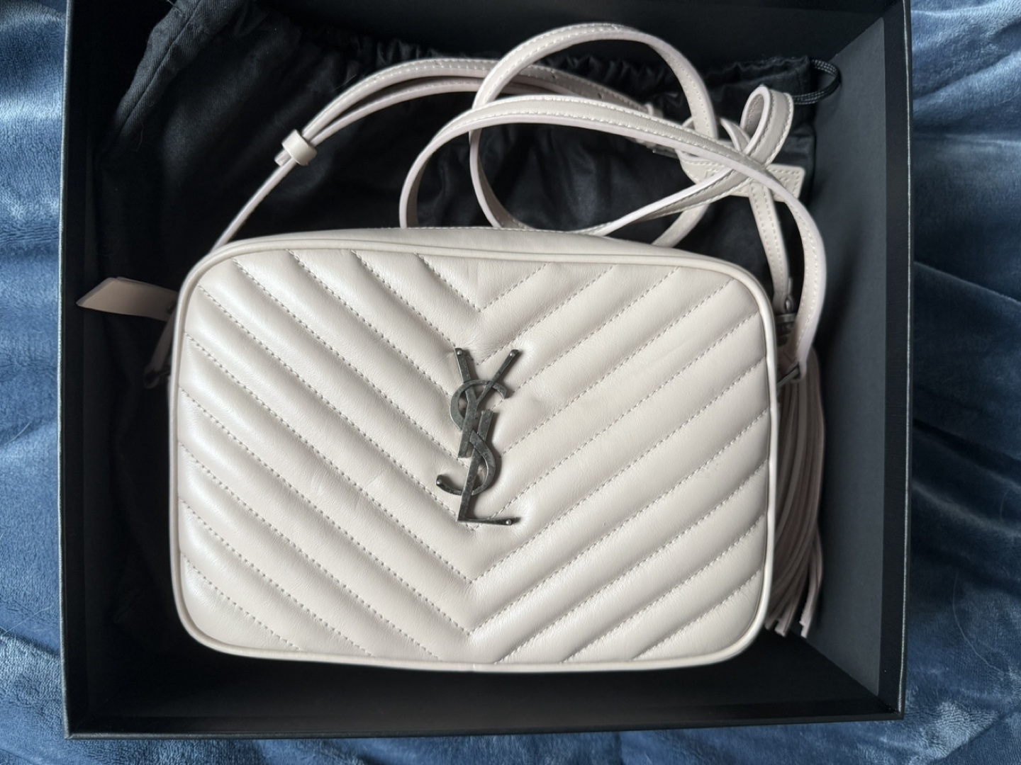 New Saint Laurent YSL Camera Bag cream coloured