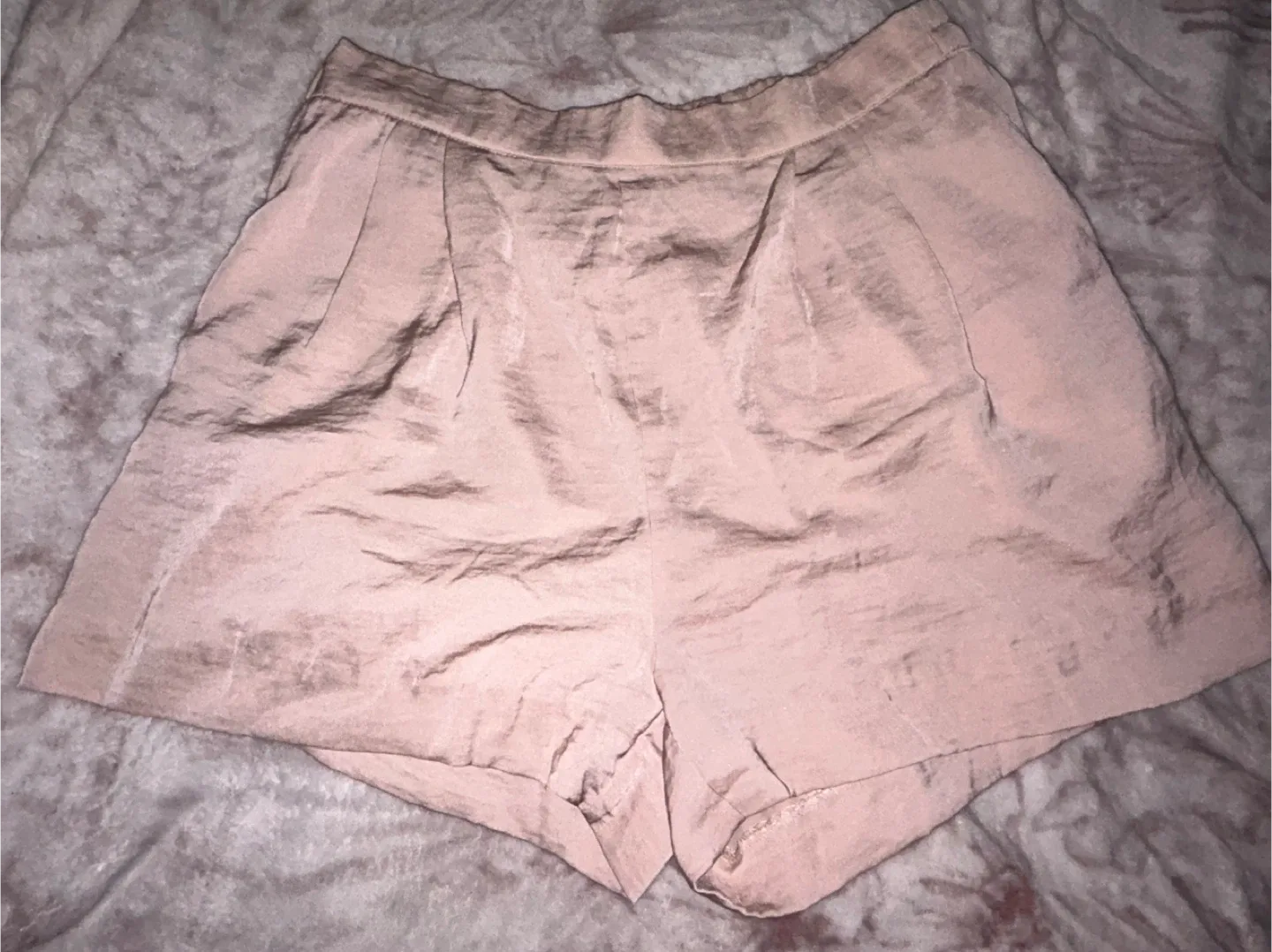 Pink Satin Shorts thumbnail
