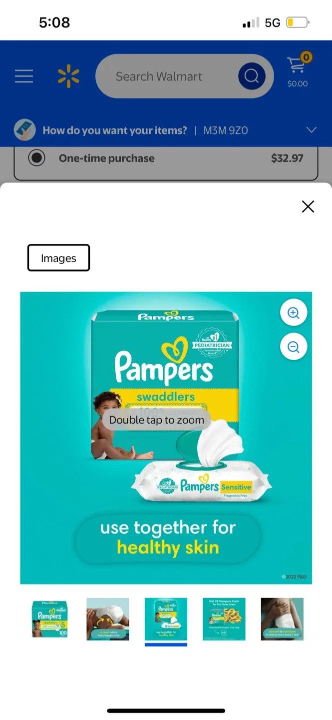 New Pampers Swaddlers Size 5 - 100 Diapers image indicator(4)