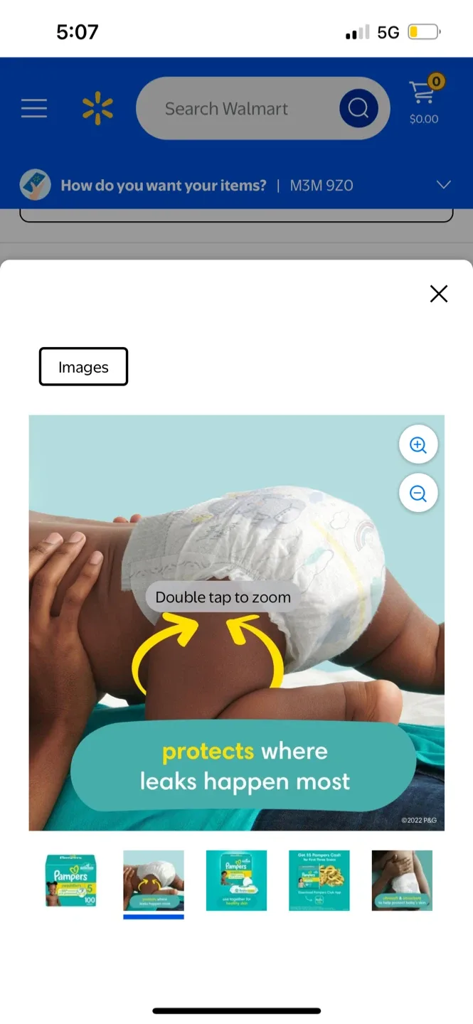 New Pampers Swaddlers Size 5 - 100 Diapers image indicator(3)