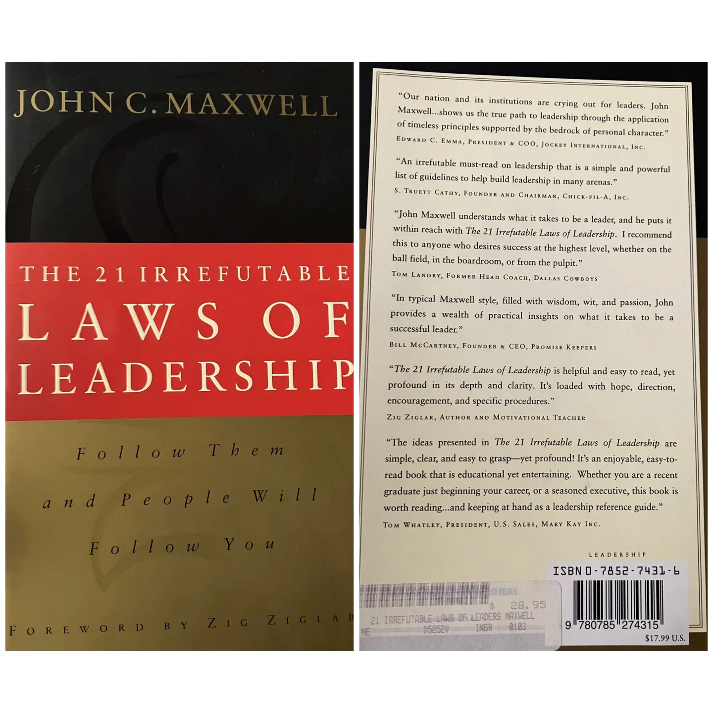 (Book) "The 21 Irrefutable Laws Of Leadership" thumbnail