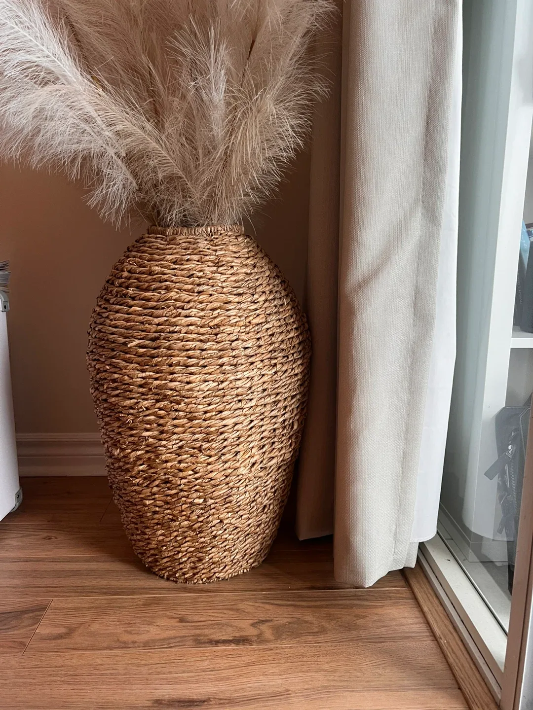 Woven Jute Vase with Pampas thumbnail