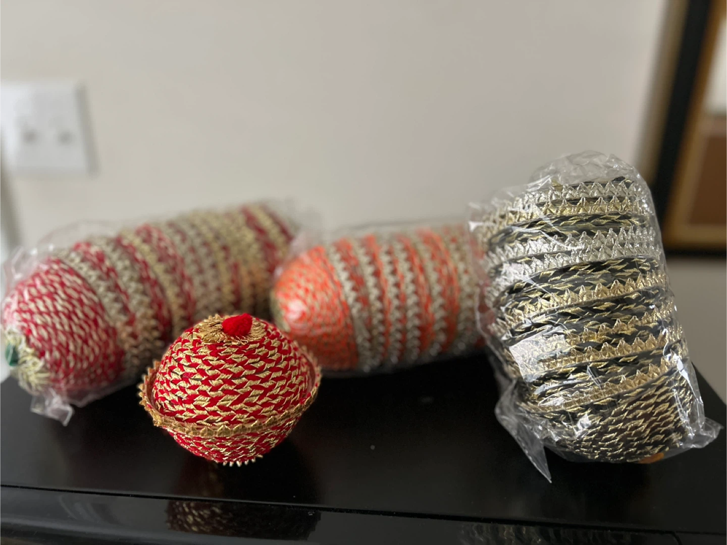 Woven, handmade favour baskets