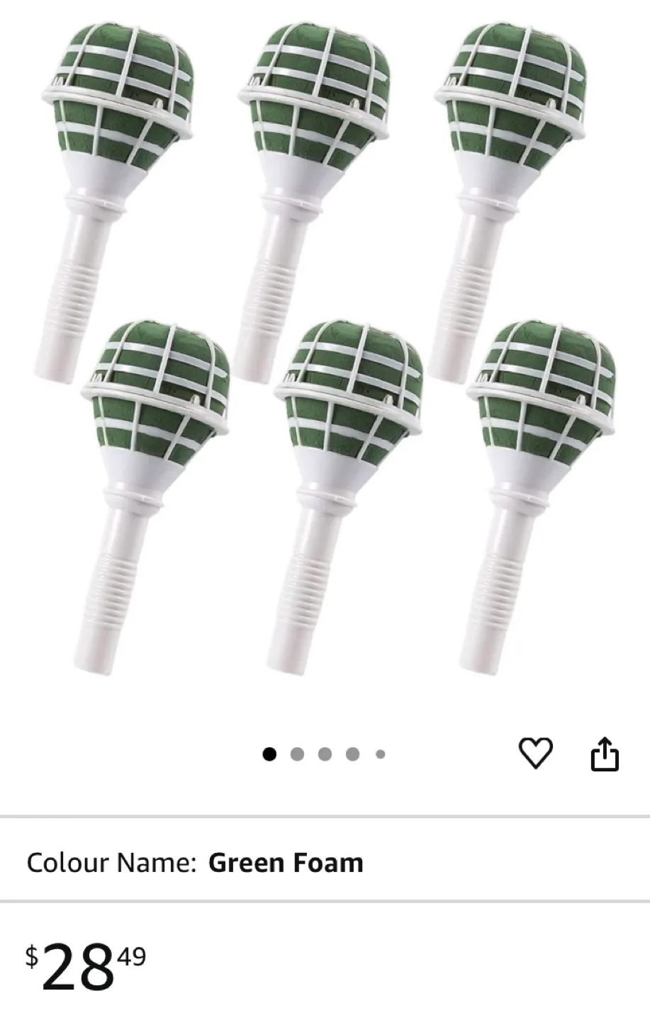 8 Bouquet Foams, Green, 7 in image indicator(3)