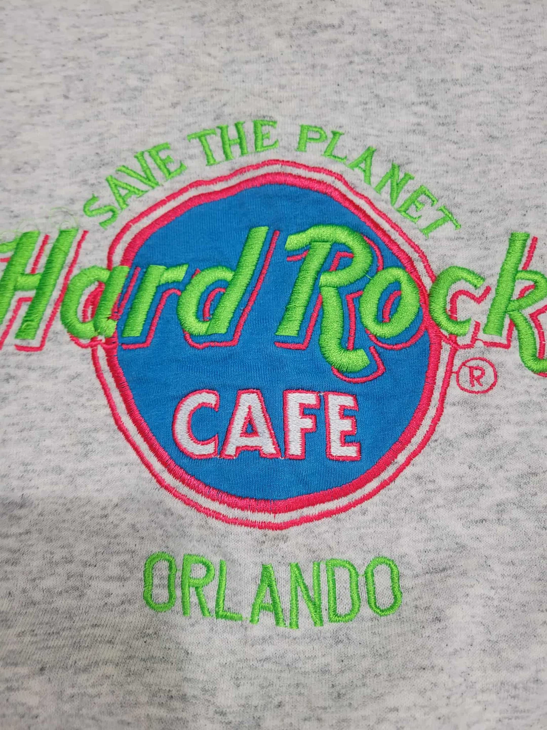 Vintage Retro Neon Hard Rock Cafe Orlando Sweatshirt - Size M - photo 2