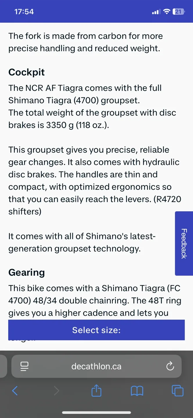 Van Rysel Road Bike with Carbon Fork image indicator(7)