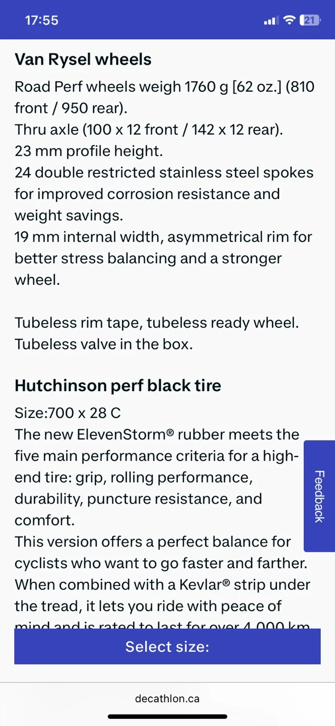 Van Rysel Road Bike with Carbon Fork image indicator(8)