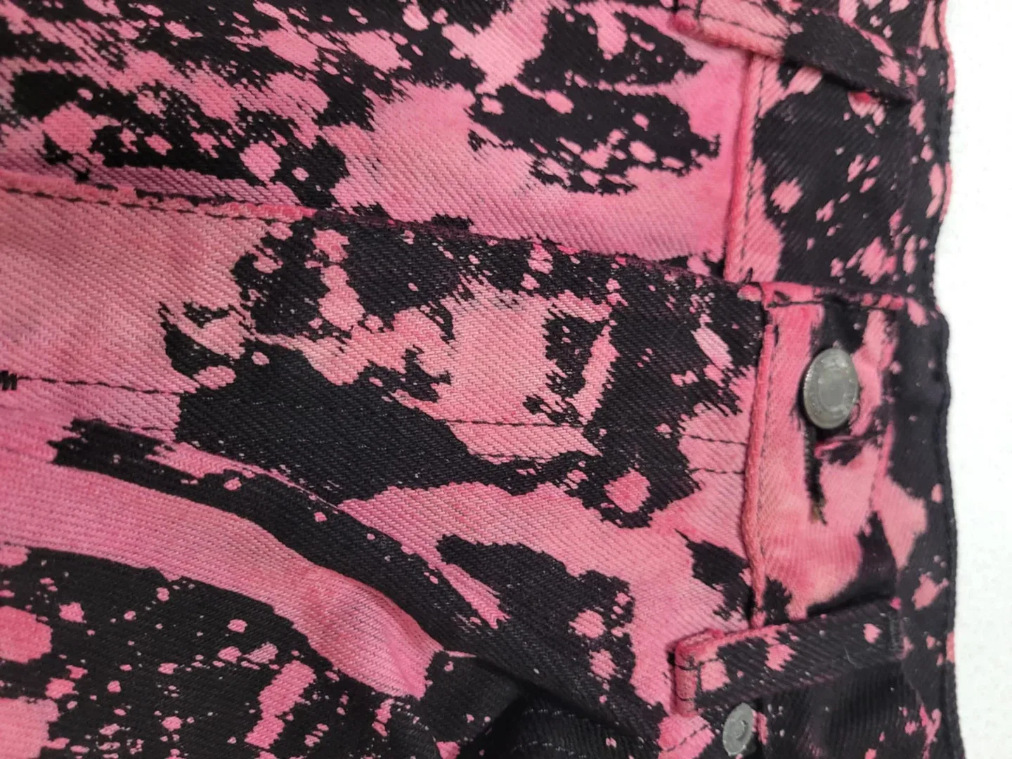 Treasure Found Pink Bleach Splatter Jeans image indicator(4)