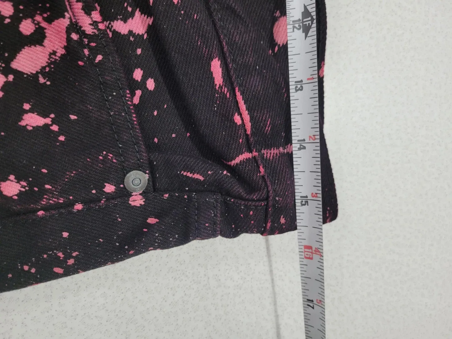 Treasure Found Pink Bleach Splatter Jeans image indicator(3)