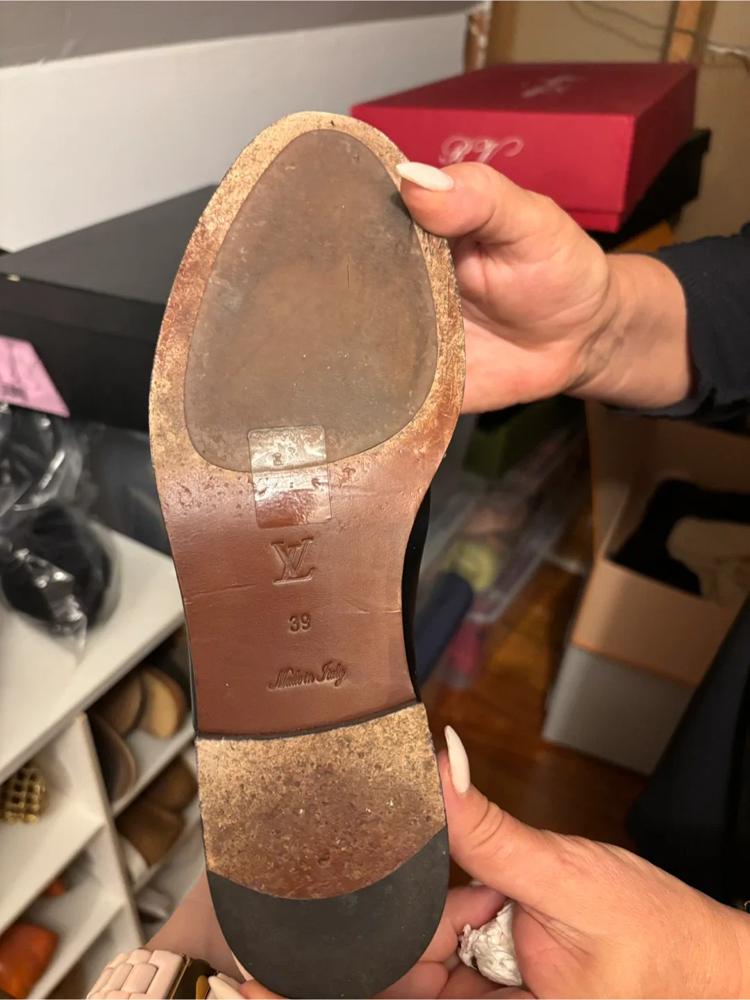 Louis Vuitton Black Leather Riding Boots - Size 39 image indicator(2)