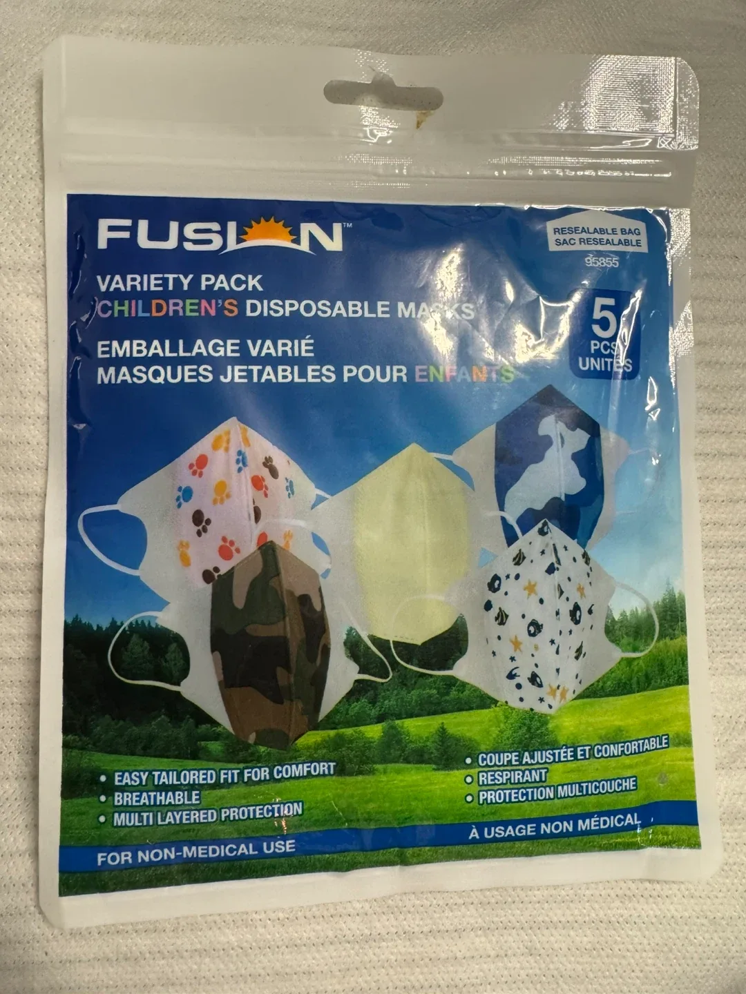 Fusion Children's Disposable Masks, 5 pack thumbnail