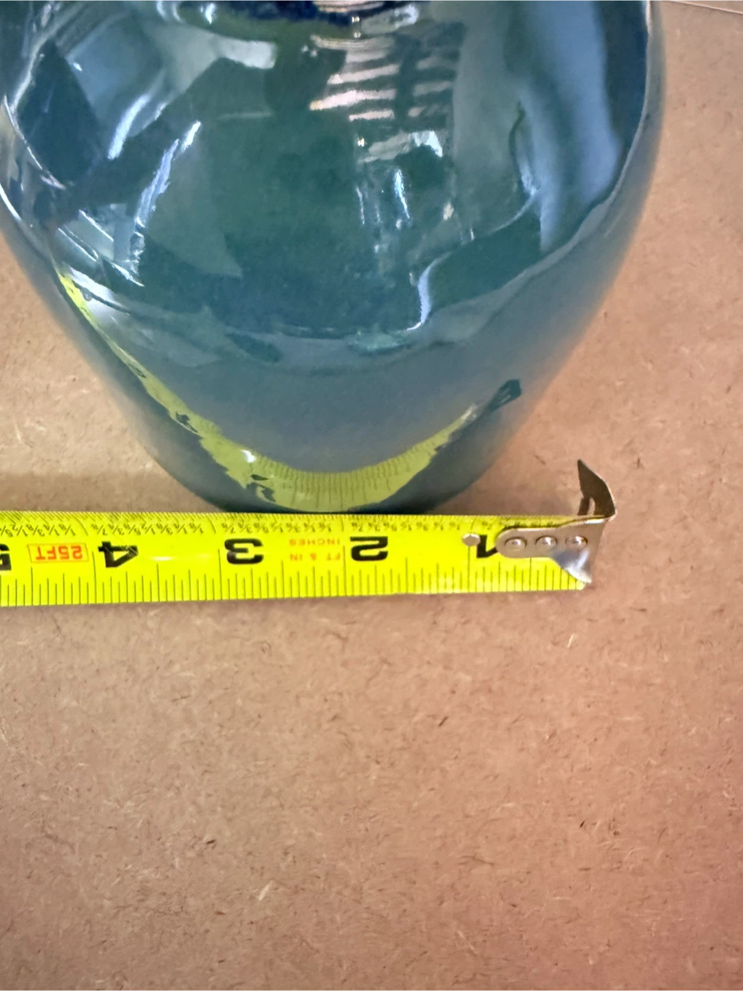 Blue Ceramic Vase - 7" Height - photo 4