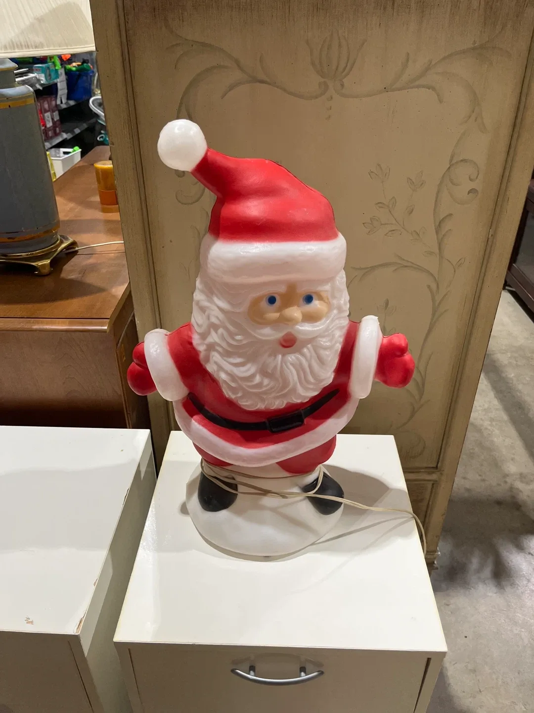 Vintage Blow Mold Santa - Outdoor Decor thumbnail