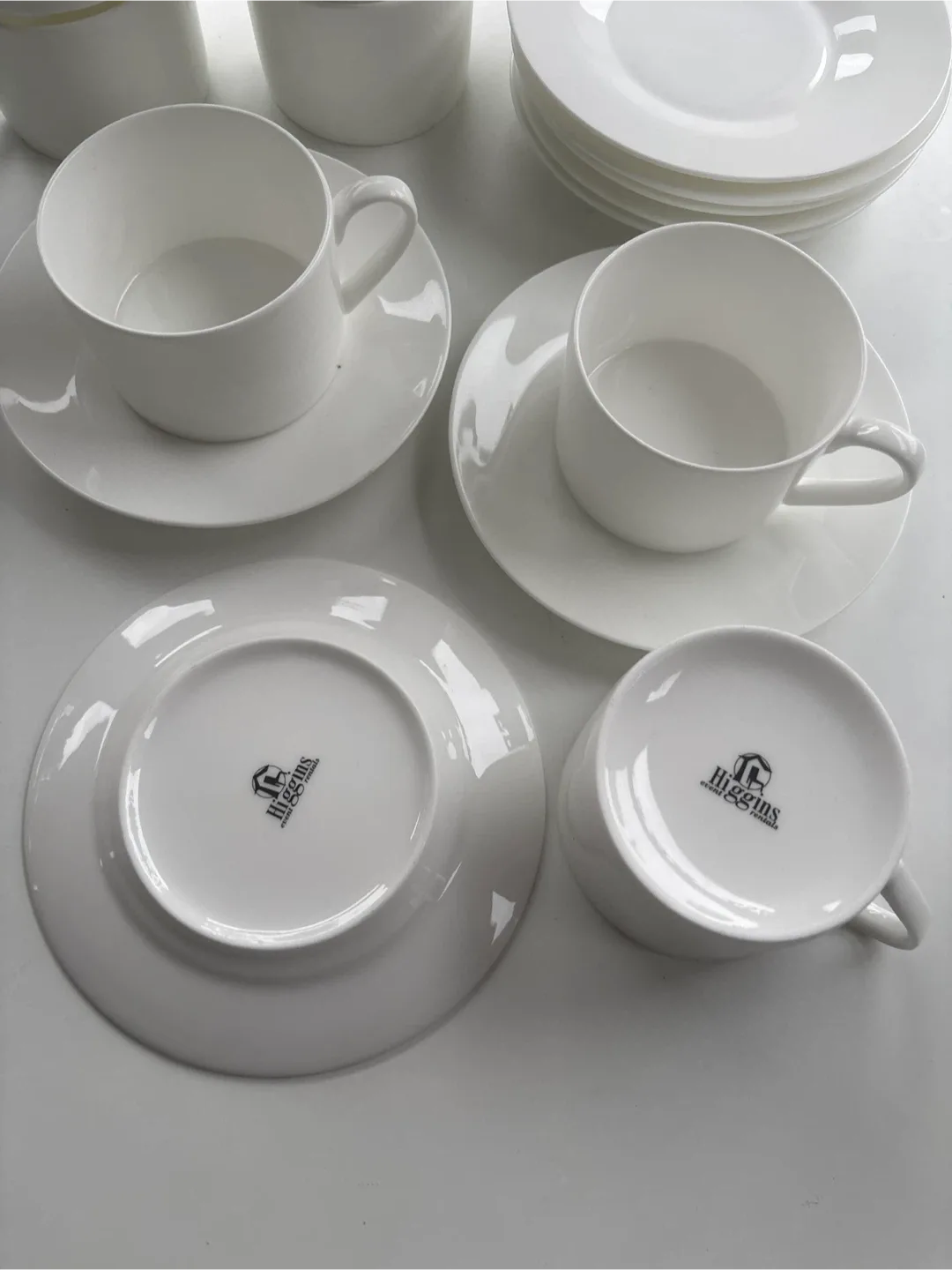Higgins Event Rentals White Cup & Saucer Set image indicator(3)