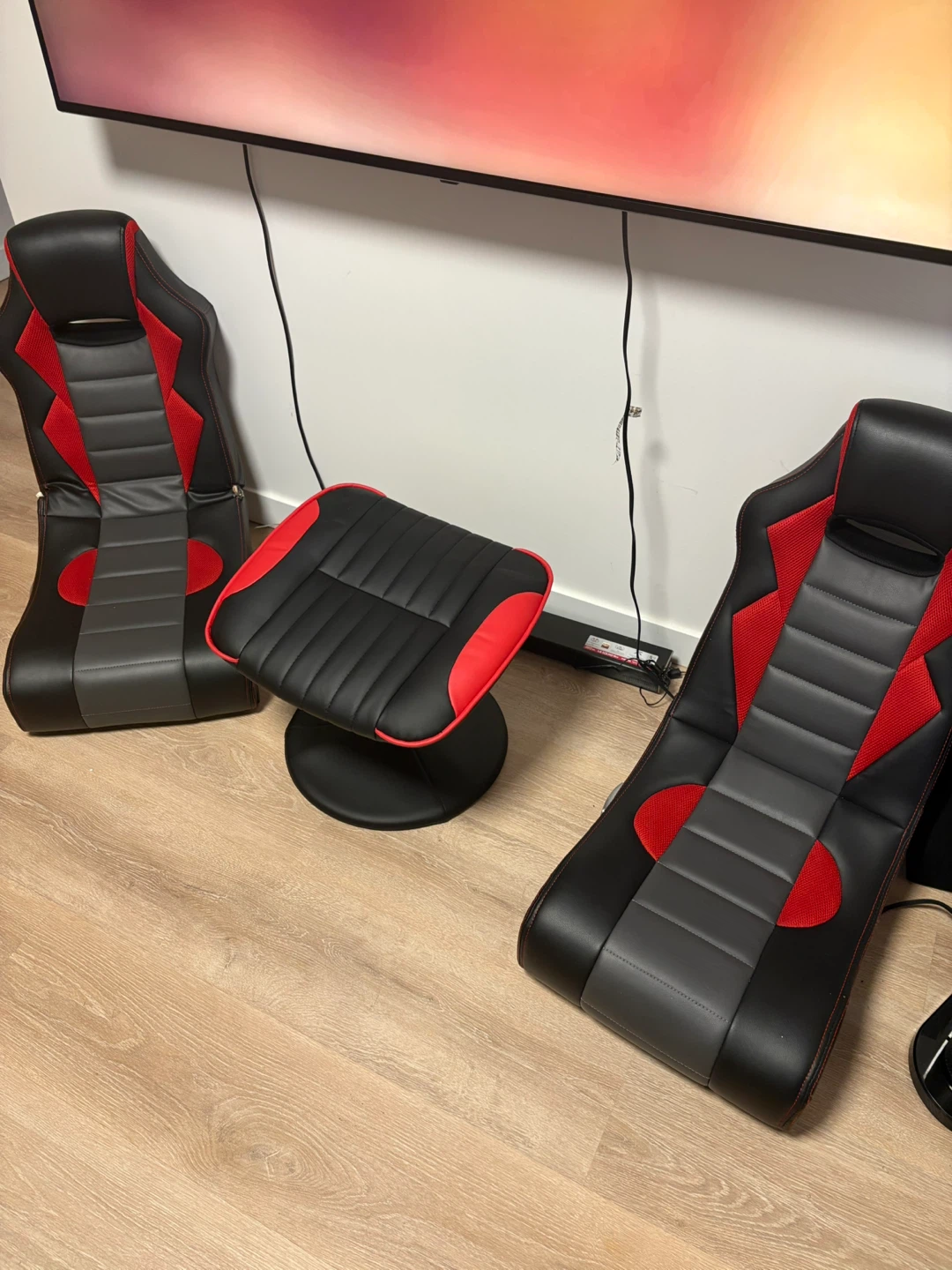 Gaming Floor Chair - Black & Red