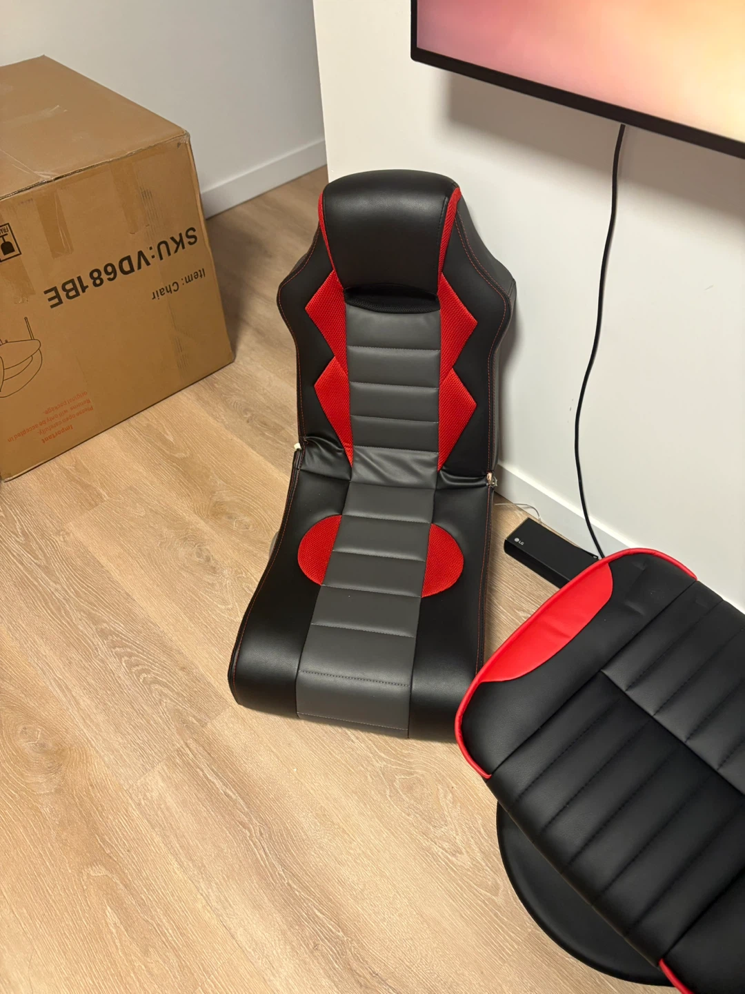 Gaming Floor Chair - Black & Red - photo 4